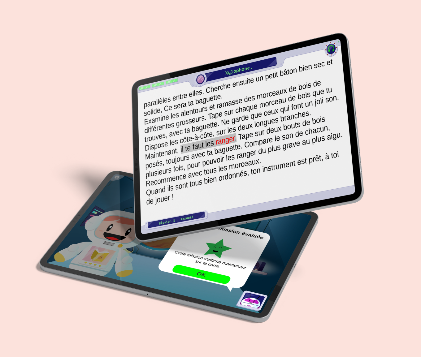 Captures de l’application Fluidili sur tablette